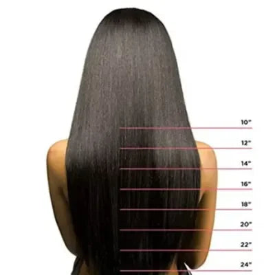 Clip in Extensions ( Human Hair) Light black 100g