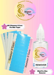 Hair Tape 60 & Remover 30ml Combo