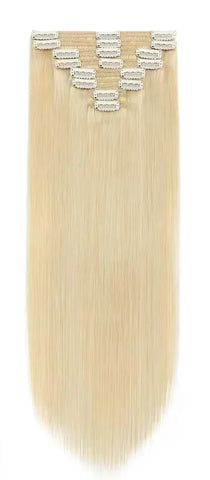 Clip In Hair Extensions Blonde #613 Single Drawn