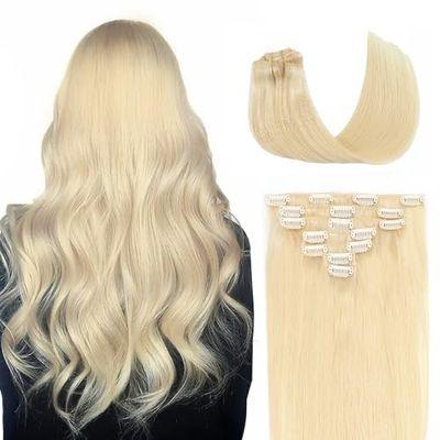 Clip In Hair Extensions Blonde #613 Single Drawn
