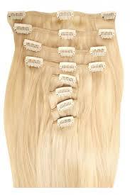 Double Drawn Blonde Clip Extensions 100g Human Hair