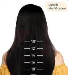 Clip Hair Extensions Black 100g Heat resistant