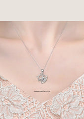 Cat Moissanite 0.5 CT Diamond with Sterling silver necklace