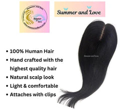 Human Hair Topper (  silk topper)