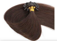 K Bonds U Tip Hair Extensions 100 Pieces Dark Brown
