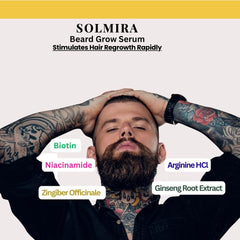 Rapid Beard grow Serum 50ml SOLMIRA ( Non Oily)