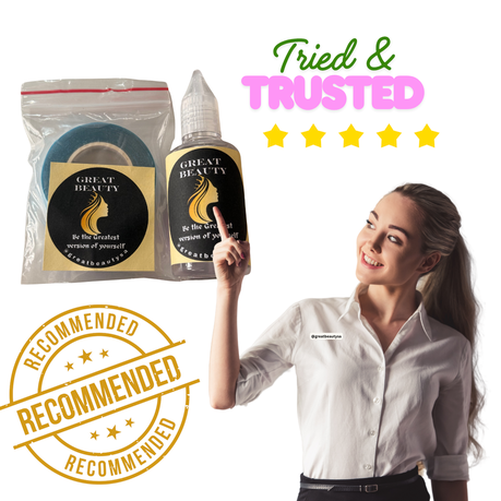 Great Beauty Pro Hair Replacement Tape Roll 3M & Remover Combo