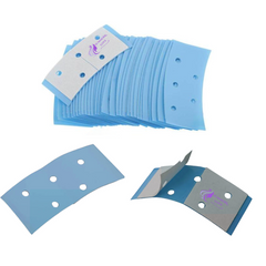 Pro. Hair Tapes Curved 2.2cm x 4cm (Summer & Love) 36 Pieces Blue