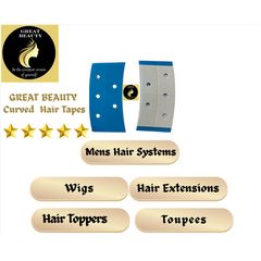 Pro. Hair Tapes C Shaped for Toppers Toupees Wigs ( Great Beauty)36pcs